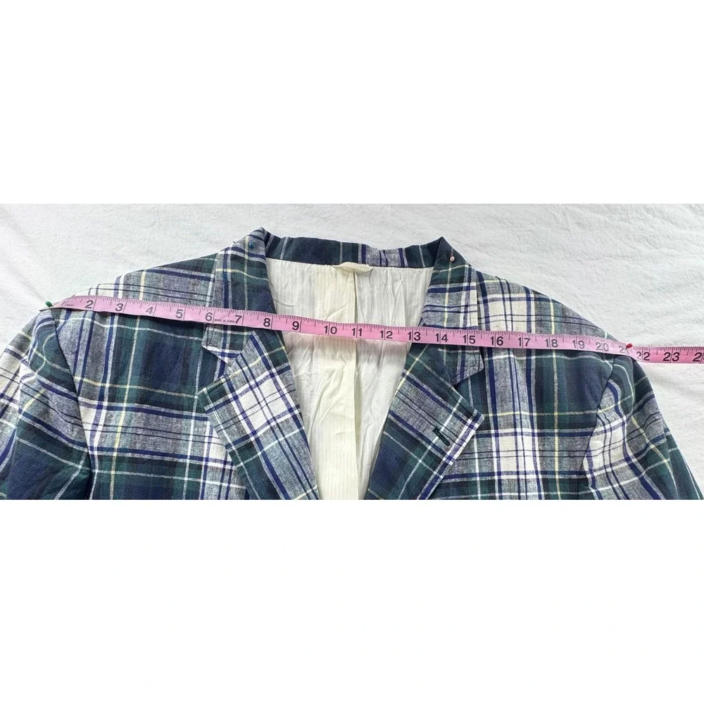 Vintage Tommy Hilfiger Plaid Sport Coat Blazer XL Union Made USA ACTWU Jacket